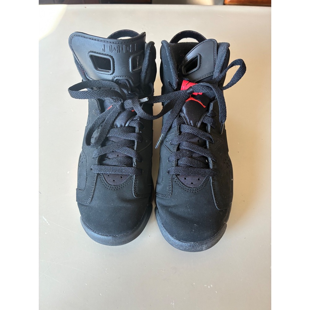 Jordan 6 Retro Infrared 2019 Black Infrared Sneakers 384665-060 Size 6Y